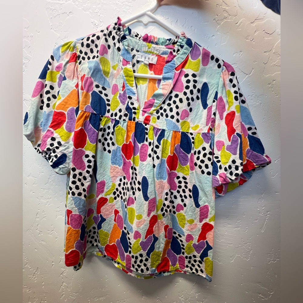 THML Multicolor Abstract Print Blouse